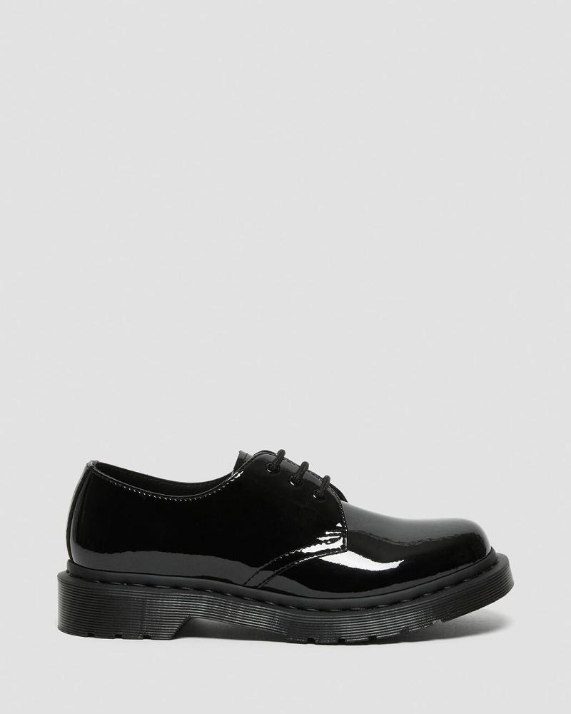 Women's Dr Martens 1461 Mono Patent Leather Oxfords Shoes Black | AU 358LIS